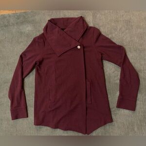 🌻EUC Kensie Plum Burgundy Asymmetrical Jacket